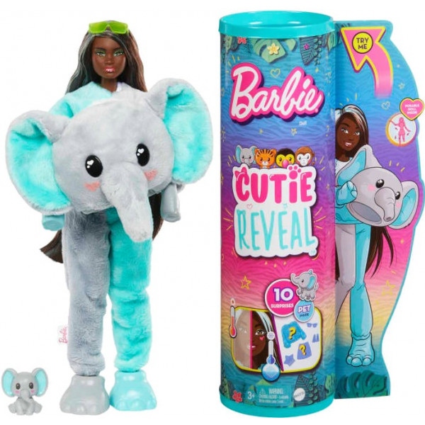 Лялька Barbie "Cutie Reveal" серії "Друзі з джунглів" — слоненя (HKP98)