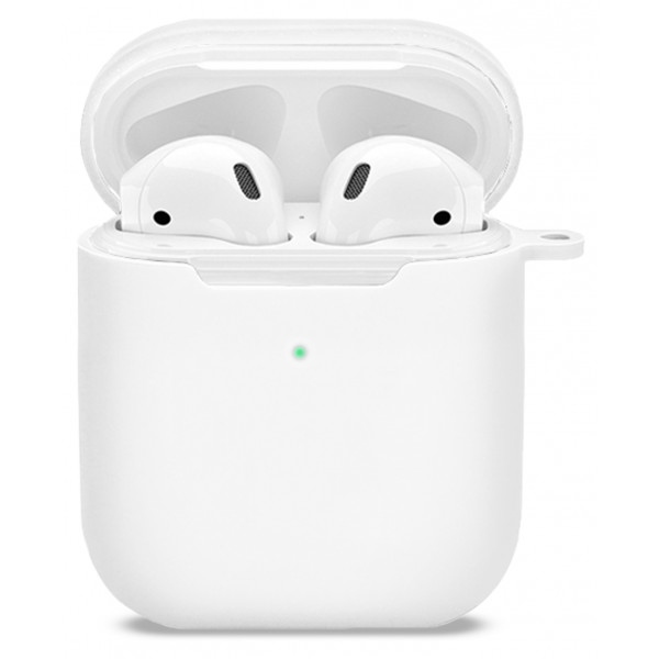 Чохол для навушників MakeFuture Apple AirPods 1/2 Silicone White (MCL-AA1/2WH)
