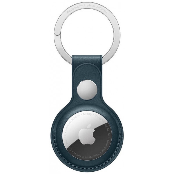 Чохол для бездротового маяка Apple AirTag Leather Key Ring - Baltic Blue (MHJ23)