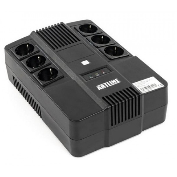 Джерело безперебійного живлення Artline AIO 650, 650VA/360W, LED, 6 x Schuko (ALAIO650)