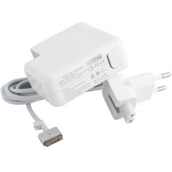Зарядний пристрій для ноутбука PowerPlant Apple 220V 16.5V 60W 3.65A MagSafe 2 (AP60KMAG2)