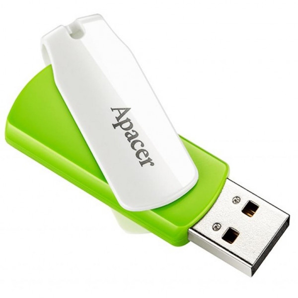 Флеш USB Apacer AH335 64GB USB 2.0 Green/White (AP64GAH335G-1)
