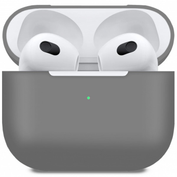Чохол для навушників MakeFuture Apple AirPods 3 Silicone Gray (MCL-AA3GR)