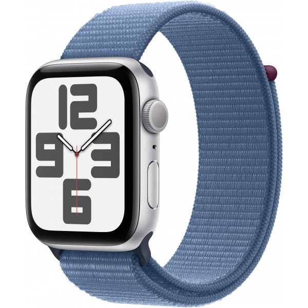 Смарт-годинник Apple Watch SE GPS 44mm Silver Aluminium Case with Winter Blue Sport Loop