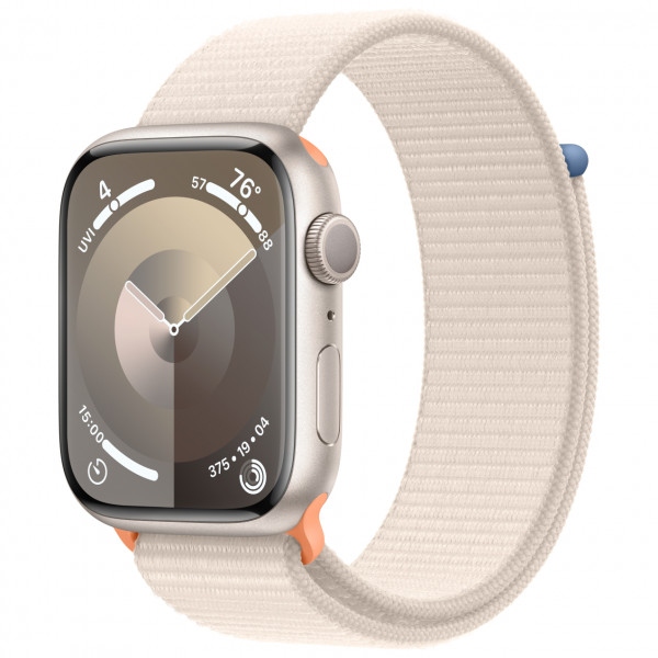 Смарт-годинник Apple Watch Series 9 GPS 41mm Starlight Aluminium Case with Starlight Sport Loop