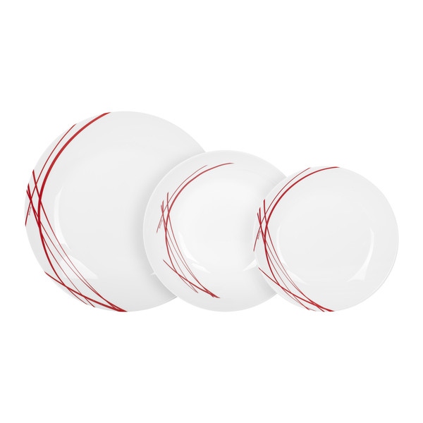 Столовий сервіз Arcopal Domitille Rouge 18 пр. (P3363)