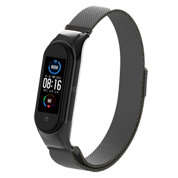 Ремінець для фітнес-браслету Armorstandart Milanese Magnetic Band 503 for Xiaomi Mi Band 5 Black (ARM57181)