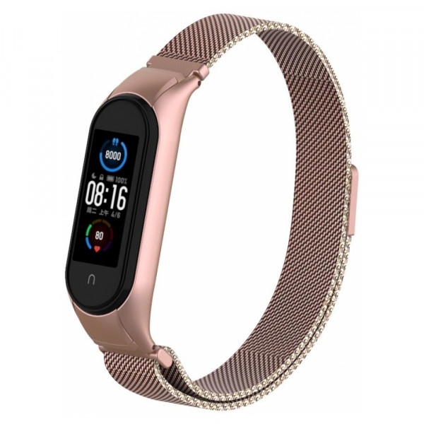 Ремінець для фітнес-браслету Armorstandart Milanese Magnetic Band 503 for Xiaomi Mi Band 6/5 Rose Gold (ARM57183)