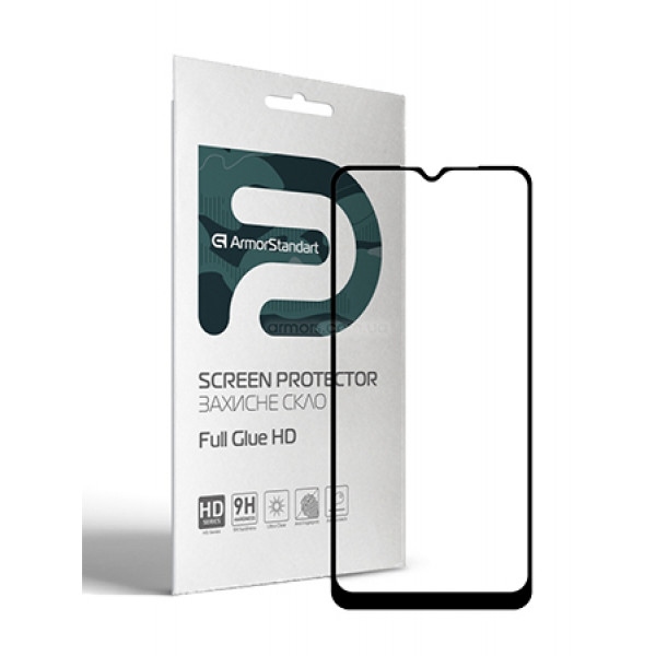 Захисне скло для смартфону Armorstandart Full Glue HD for Samsung A02s (A025) Black (ARM59733)