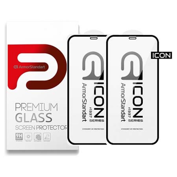 Захисне скло для смартфону Armorstandart Icon 3D for iPhone 12 mini Black 2шт (ARM59889)