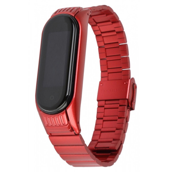 Ремінець для фітнес-браслету Armorstandart Metal Band Link 603 for Xiaomi Mi Band 6/5 Red (ARM59068)