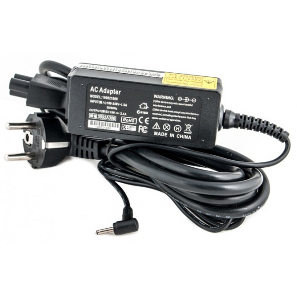Зарядний пристрій для ноутбука PowerPlant Asus 220V 19V 40W 2.1A (AS40F2307)