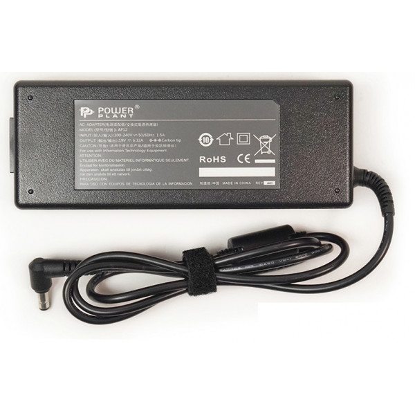 Зарядний пристрій для ноутбука PowerPlant Asus 220V 19V 120W 6.32A (AS120F5525)