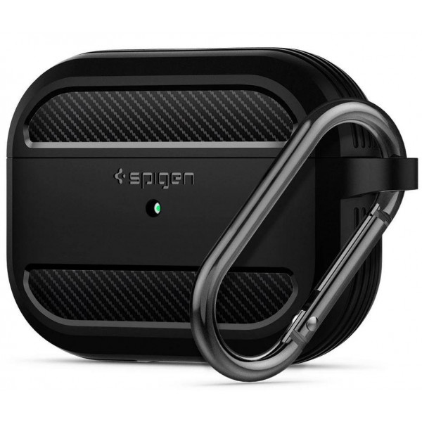 Чохол для навушників Spigen for Airpods Pro Rugged Armor Black (ASD00540)