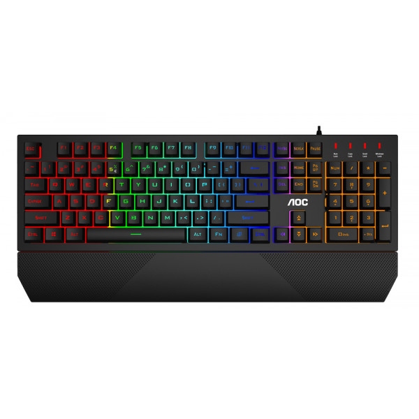 Клавіатура дротова ігрова AOC GK200 Gaming RGB USB (GK200D32R)