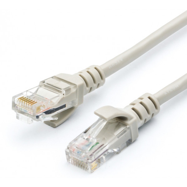 Кабель патч-корд Atcom UTP Geplink Cat.5e 26AWG 1m Grey (GL8001)