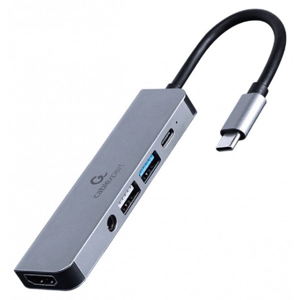Хаб USB Cablexpert USB-C 5-в-1 USB/HDMI/PD (A-CM-COMBO5-02)