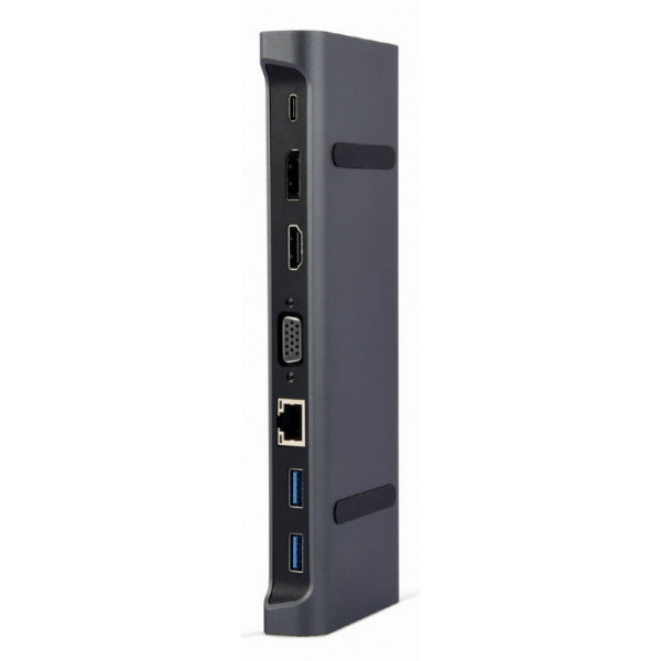 Хаб USB Cablexpert USB-C 9-в-1 USB-хаб+HDMI/VGA/PD/LAN/3.5-мм (A-CM-COMBO9-02)