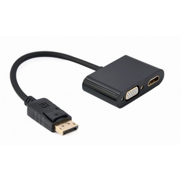 Перехідник Cablexpert DisplayPort на HDMI/VGA (A-DPM-HDMIFVGAF-01)