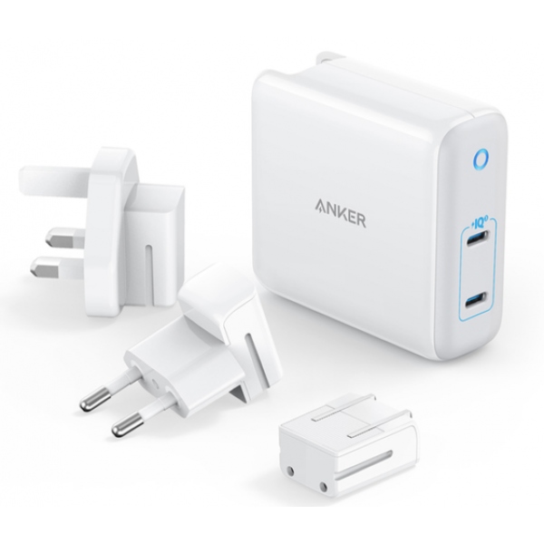 Мережевий зарядний пристрій Anker PowerPort Atom III Duo - 60W 2xUSB-С White (A2629H21)