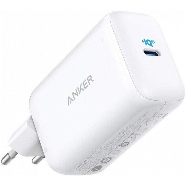 Мережевий зарядний пристрій Anker PowerPort III 65W Pod PPS+GaN White (A2712H21)
