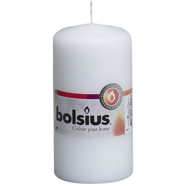 Свічка декоративна Bolsius Біла 120/60 Біла