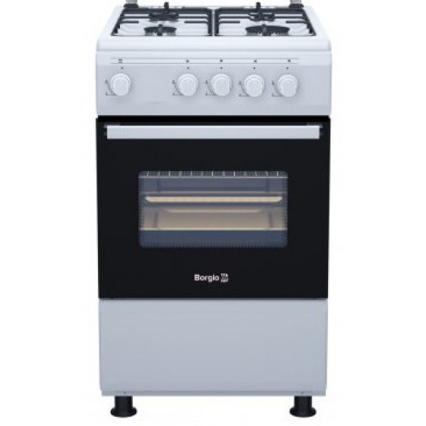 Плита газова Borgio GG 540W MCBL cast iron