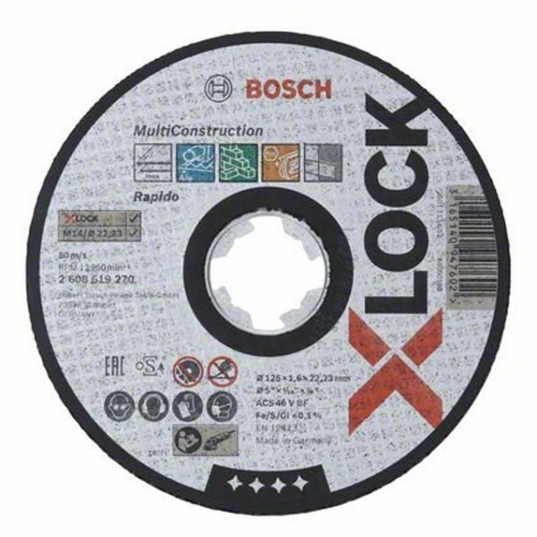 Круг відрізний по металу Bosch X-LOCK Multi Material (2.608.619.270)