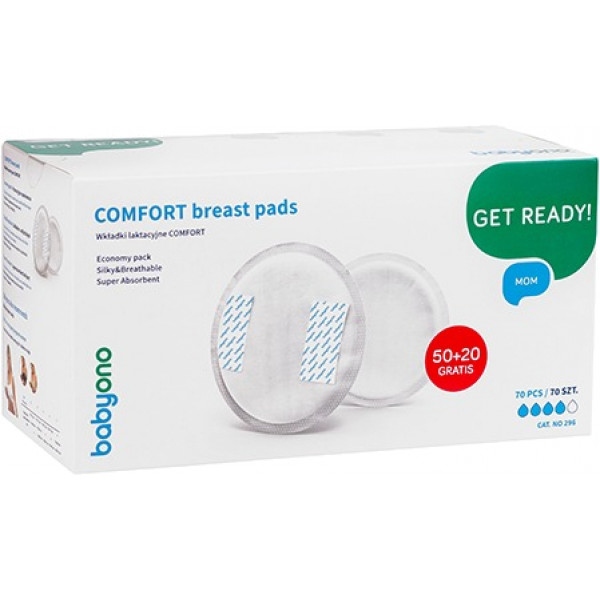 Прокладки для грудей BabyOno COMFORT 70шт (296)