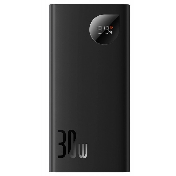 Батарея мобільна Baseus Adaman2 Digital Display Fast Charge Power Bank 10000mAh 30W Black Overseas Edition (PPAD040101)