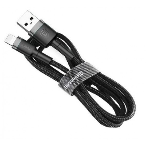 Кабель синхронізації даних Baseus Cafule USB to Lightning 2.4A 0.5м Black/Grey