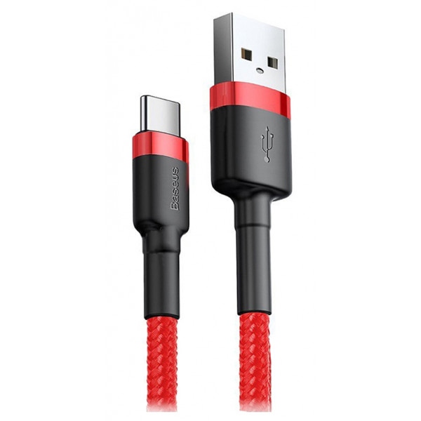 Кабель синхронізації даних Baseus Cafule USB to Type-C 1m Red-Red (CATKLF-B09)