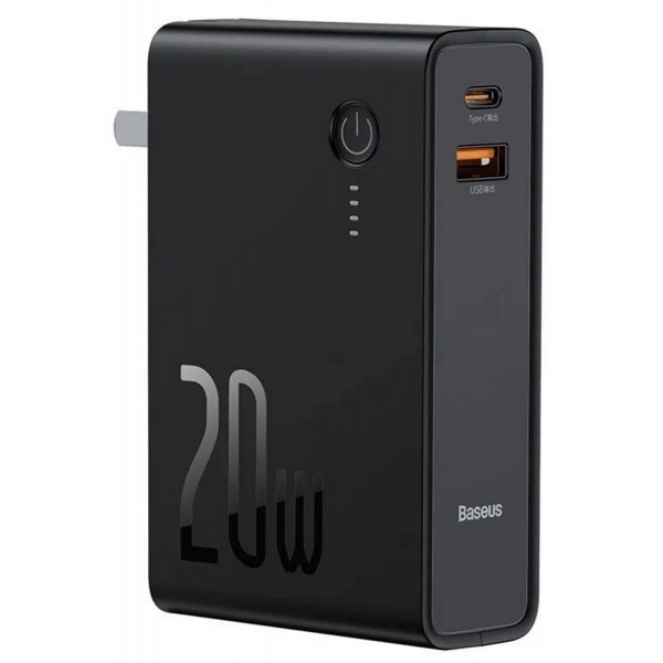Батарея мобільна Baseus Power Station 2 Power Bank Adaptor 10000mAh 20W CN Black (PPNL010001)