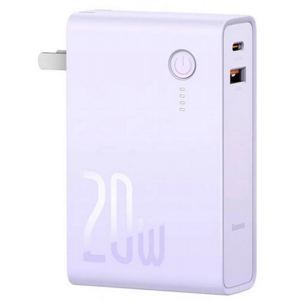 Батарея мобільна Baseus Power Station 2 Power Bank Adaptor 10000mAh 20W CN Purple (PPNL010005)