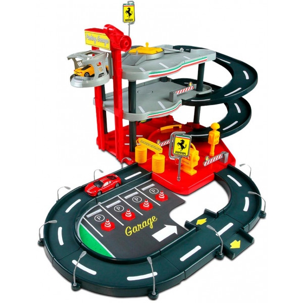 Ігровий набір Bburago Гараж Ferrari (3 рівня, 2 машинки 1:43) (18-31204)