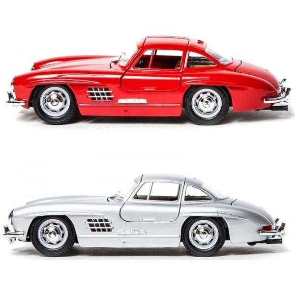 Колекційна машинка 1:24 Bburago Mercedes-Benz 300 SL (1954) (асорті червоний, сріблястий, 1:24) (18-22023)