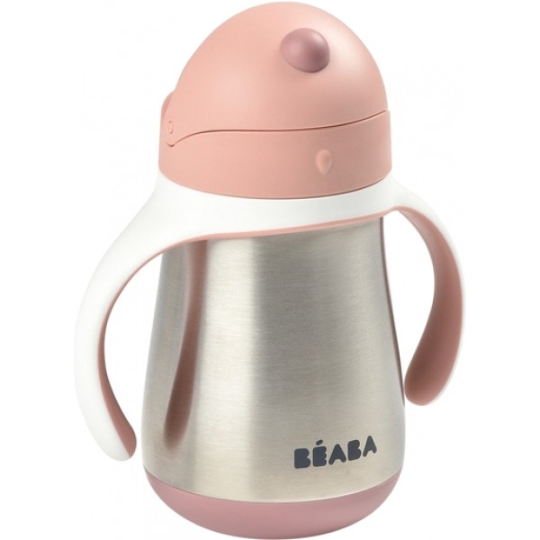 Поїльник-непроливайка дитячий Beaba з трубочкою 250 мл Old Pink (913482)