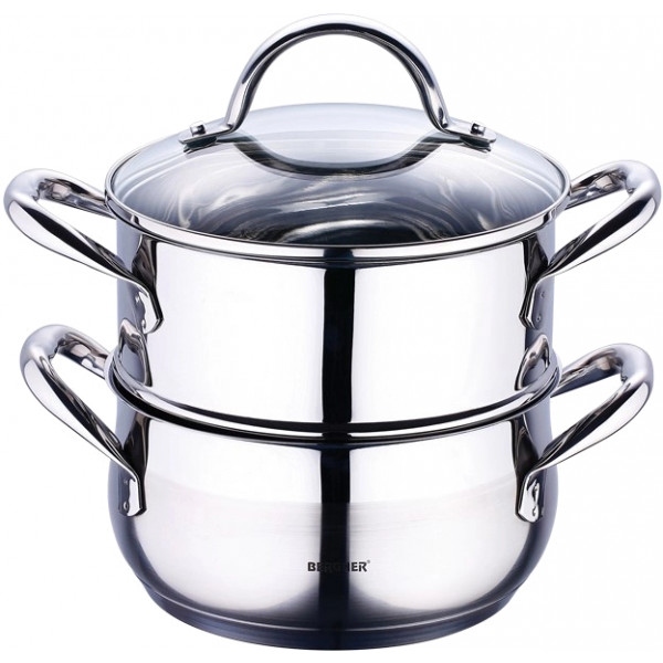 Каструля-пароварка 2.2 л (18х9 см) Bergner BG-6521