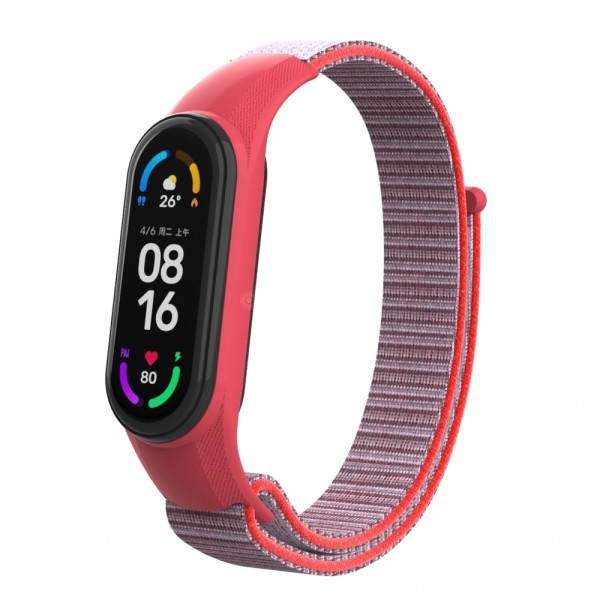 Ремінець для фітнес-браслету Armorstandart for Xiaomi Mi Band 7/6/5/4 Grey / Red (ARM67853)