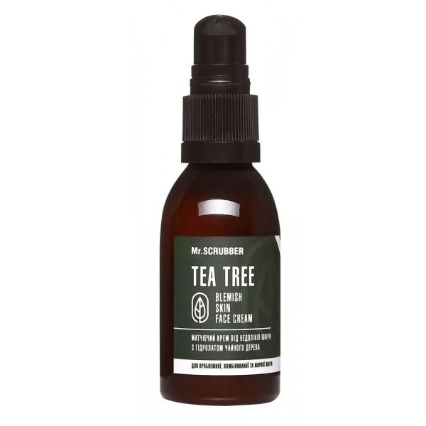 Крем для обличчя Mr.Scrubber З гідролатом чайного дерева Blemish Skin Face Cream Tea Tree 55мл