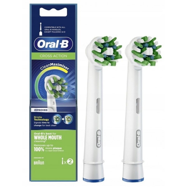 Насадка для зубної щітки Oral-B Braun Cross Action EB50RB, 2 шт