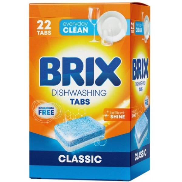 Таблетка для посудомийної машини BRIX Classic 22 шт.