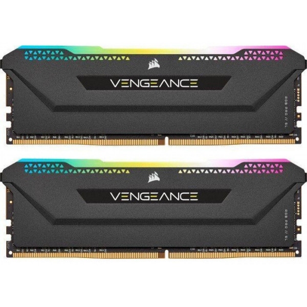 Память DDR Corsair DDR4 2x8GB/3200 Vengeance RGB Pro SL Black (CMH16GX4M2Z3200C16)