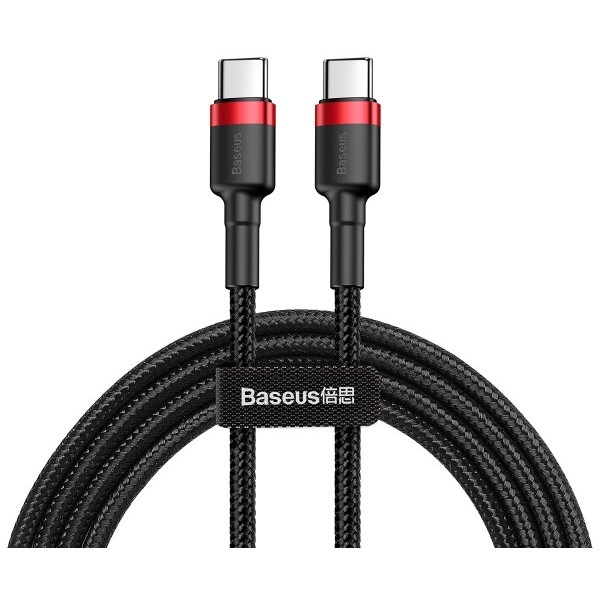 Кабель синхронізації даних Baseus Cafule Type-C PD2.0 60W 1m Red/Black (CATKLF-G91)