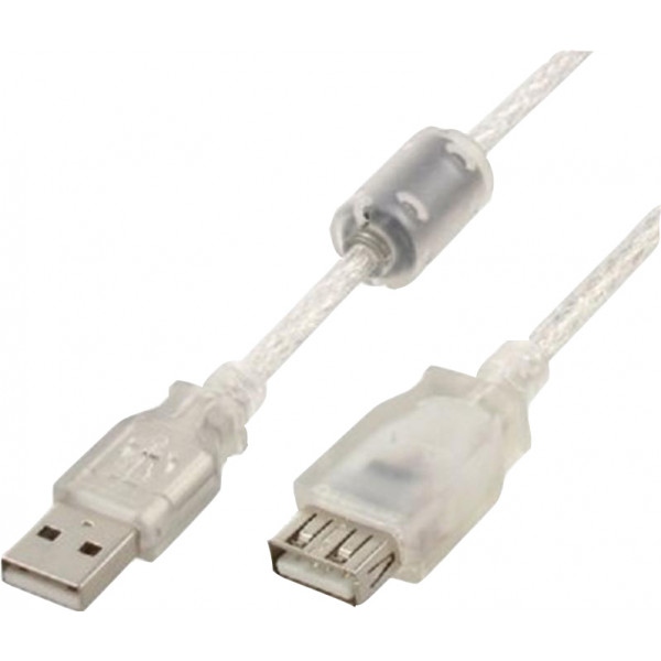 Кабель USB type A - USB type A Cablexpert USB 2.0 A - USB A 4.5m (CCF-USB2-AMAF-TR-15) ферритовий фильтр