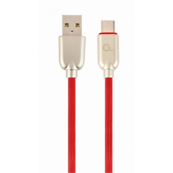 Кабель синхронізації даних Cablexpert USB 2.0 A - USB Type-C Premium 2m Red (CC-USB2R-AMCM-2M-R)