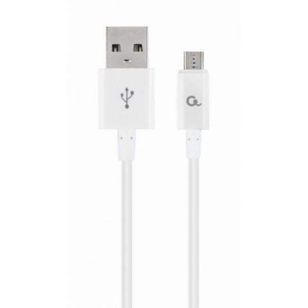 Кабель Cablexpert USB 2.0 A - microUSB B Premium 1m White (CC-USB2P-AMmBM-1M-W)