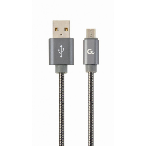 Кабель Cablexpert USB 2.0 A - microUSB  Premium 1m Grey (CC-USB2S-AMmBM-1M-BG)