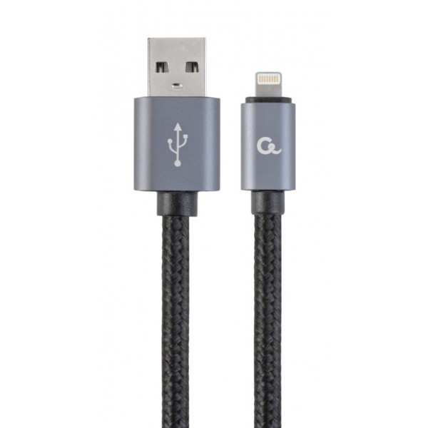 Кабель синхронізації даних Cablexpert USB 2.0 - Lightning Black 1.8m (CCB-mUSB2B-AMLM-6)