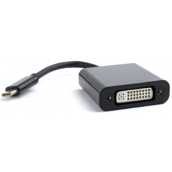 Перехідник USB-C - DVI Cablexpert USB 3.1 Type-C to DVI 0.15 m Black (A-CM-DVIF-01)